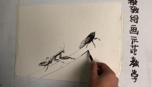 螳螂捕蝉视频,自然界中的生存智慧瞬间