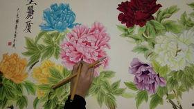 画牡丹花视频,视频中的国色天香瞬间