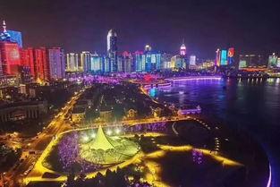 青岛夜景视频,璀璨海韵，光影交织的梦幻画卷